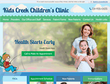 Tablet Screenshot of kidscreekcc.com